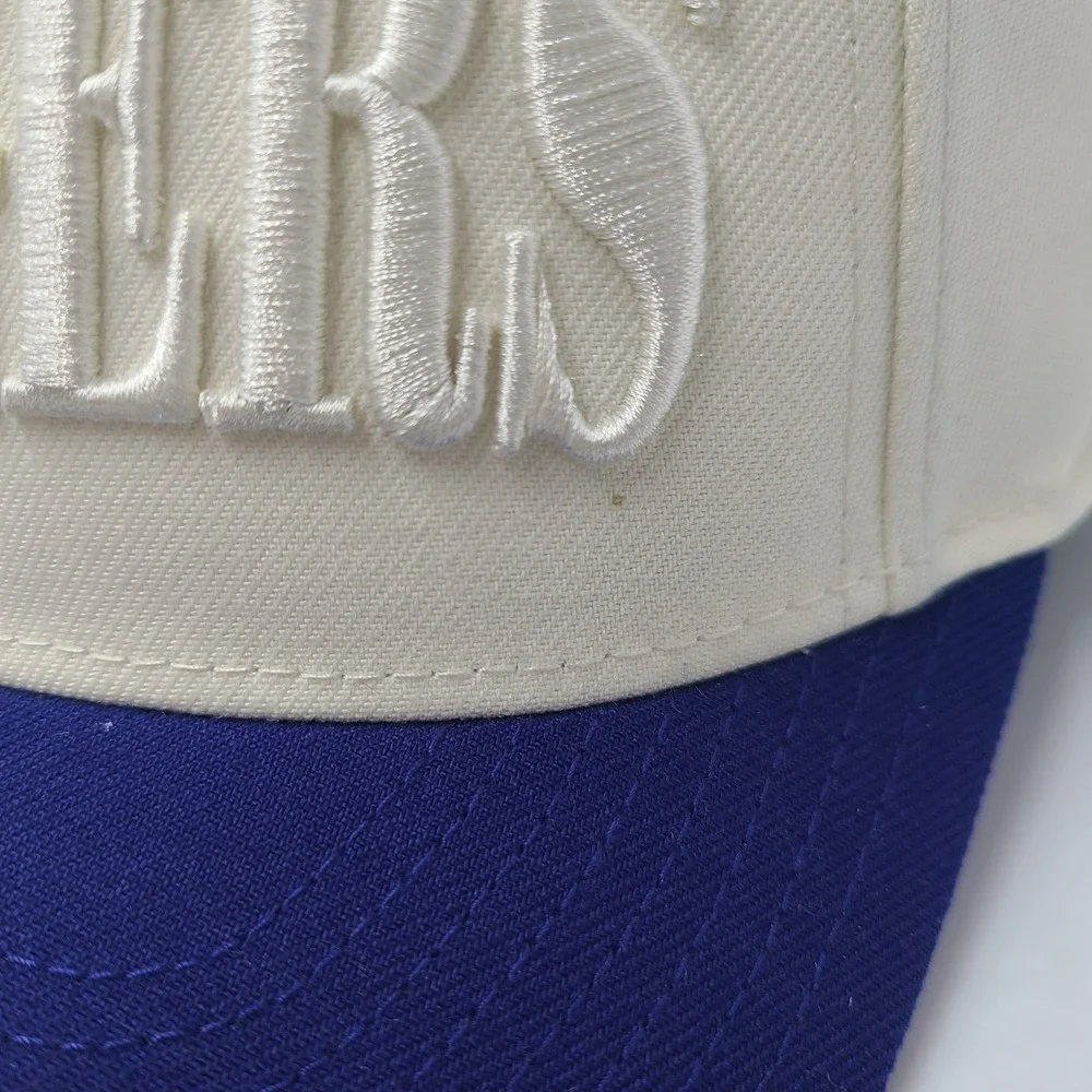 Women Los Angeles Dodgers Hat Snapback New Era 9Forty Cream Blue MLB M-Crown